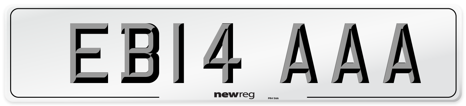 EB14 AAA Number Plate from New Reg